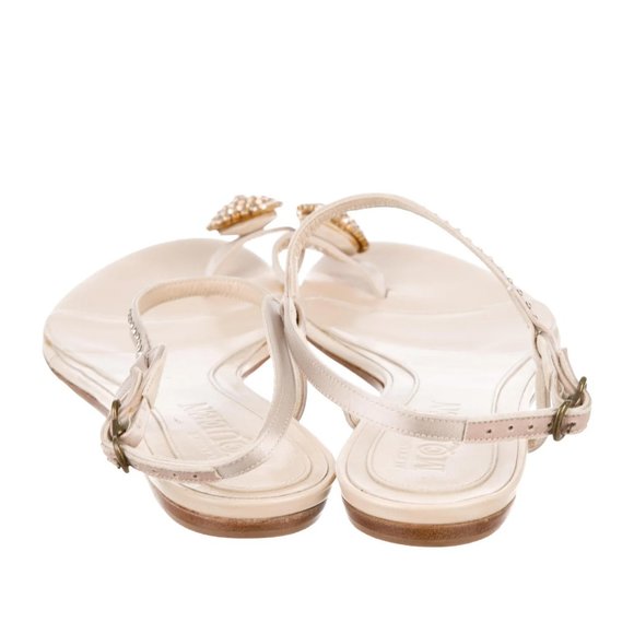 ALEXANDER MCQUEEN Embellished Leather Sandals Size: 10 | IT 40 - Picture 4 of 4